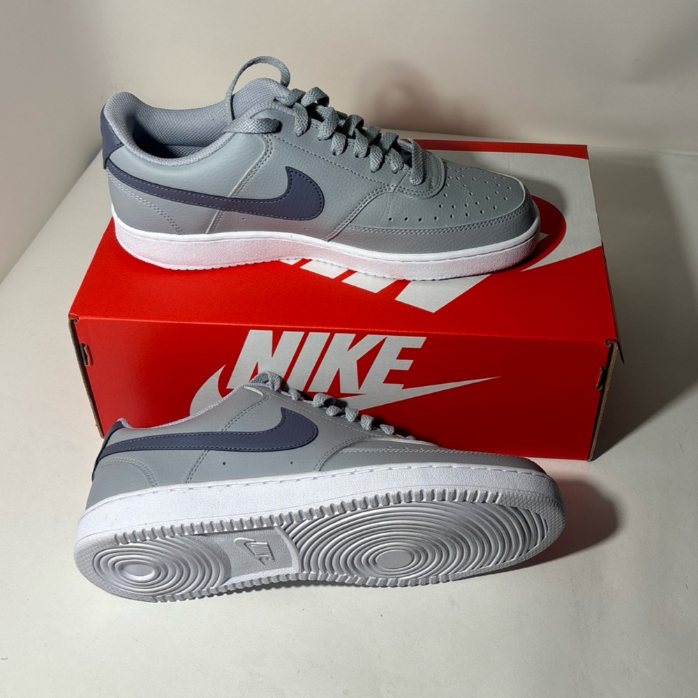 Nike Court Vision Next Nature Low Light Carbon Wolf Grey Sneakers Shoes Size 8